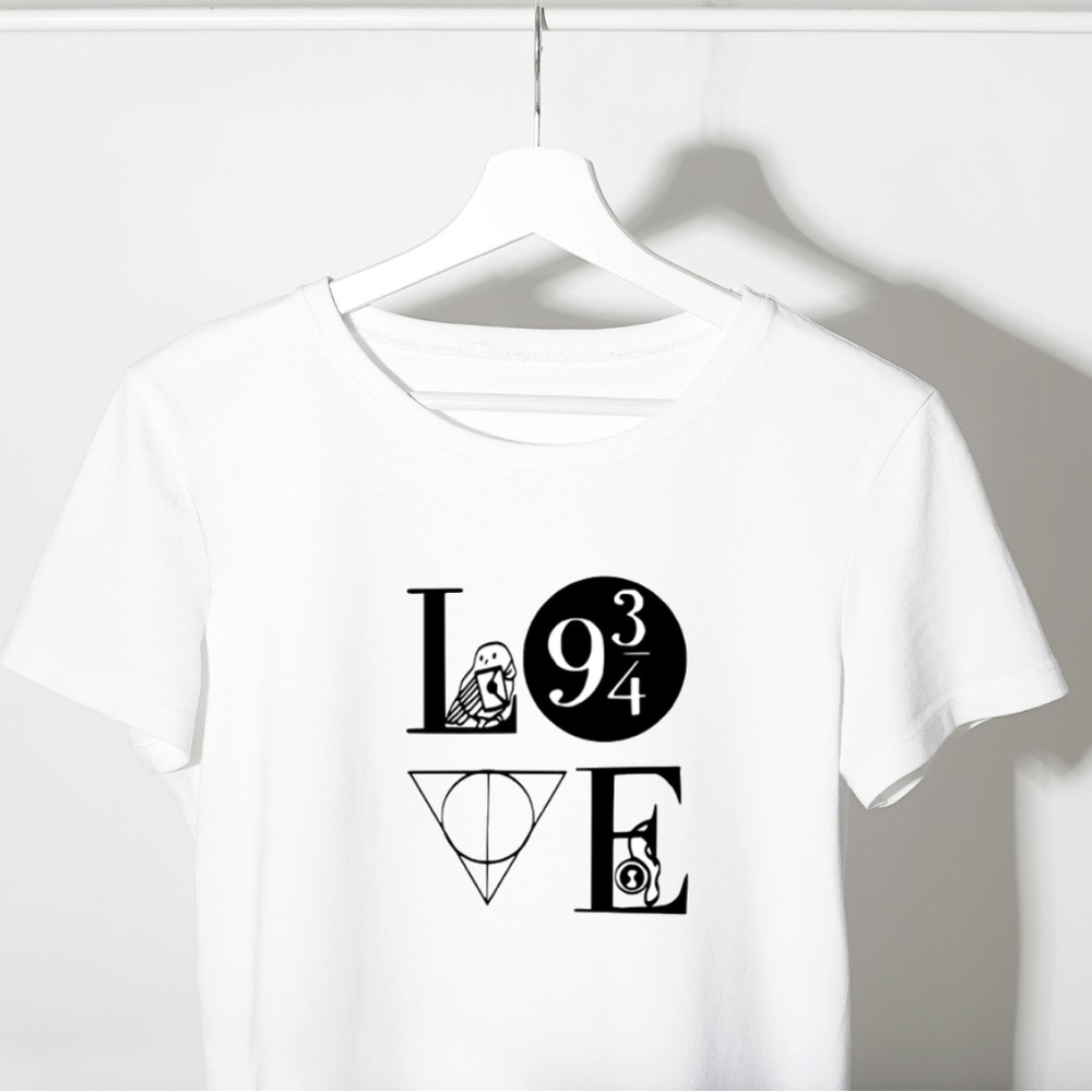 Kids / Youth white short sleeve t shirt Harry Potter  - Handmade